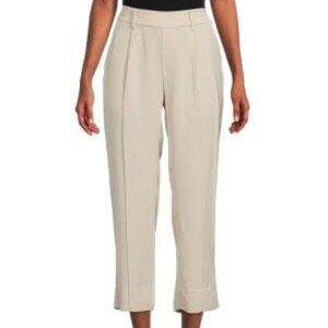Vince Tan Pull On Ankle Trousers, Elasticated Waist, Size L